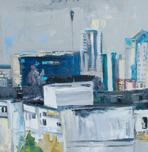 The Sistem van Ana Asavei Pietraru, Schilderij te koop op Singulart