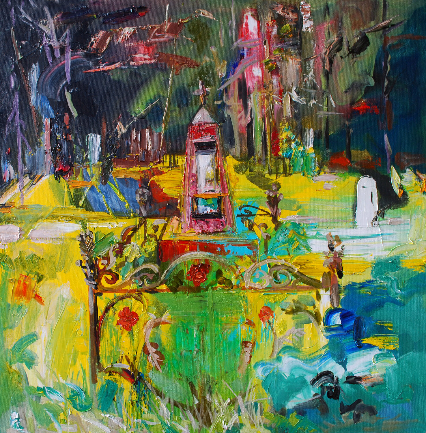 The last garden. Ana Asavei Pietraru Originalgemälde zu verkaufen