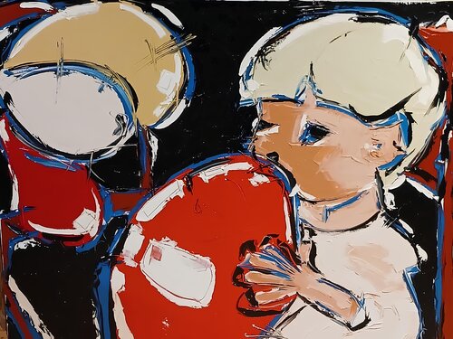 Les ballons van Benoit Andre, Schilderij te koop op Singulart