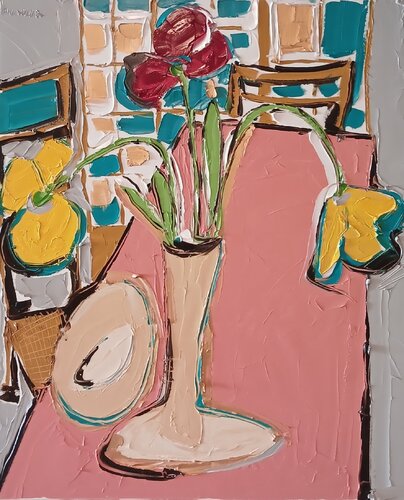 Les tulipes par Benoit Andre, Peinture en vente sur Singulart