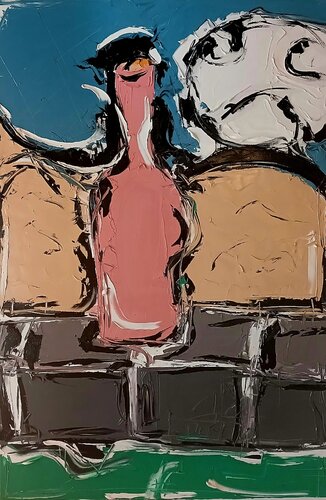 La bouteille de rosé van Benoit Andre, Schilderij te koop op Singulart