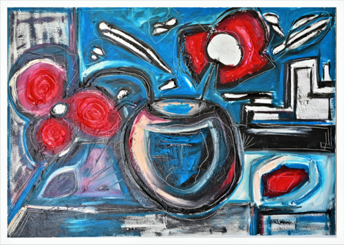 Le pot bleu van Benoit Andre, Schilderij te koop op Singulart