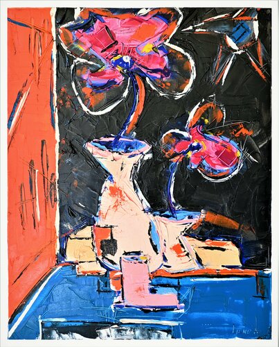 Le pot de fleur van Benoit Andre, Schilderij te koop op Singulart