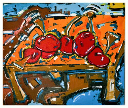 Les cerises von Benoit Andre, Malerei kaufen auf Singulart