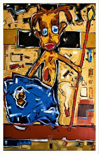 Guerrier Massaï van Benoit Andre, Schilderij te koop op Singulart