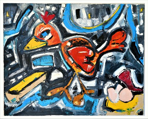 La poule by Benoit Andre, Painting for Sale on Singulart