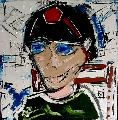 Le ruban rouge van Benoit Andre, Schilderij te koop op Singulart