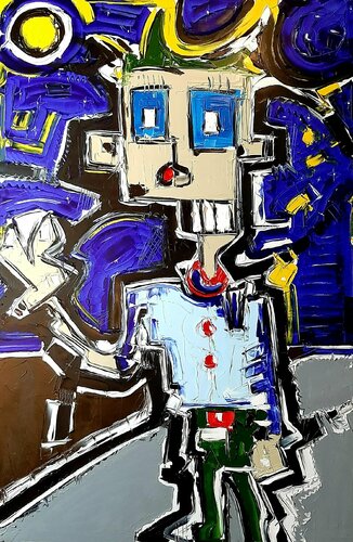 Balade nocturne de Benoit Andre, Pintura a la venta en Singulart