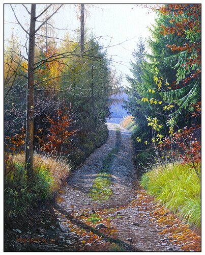 Little shards of autumn l. di Emil Mlynárčik, Pittura in vendita su Singulart