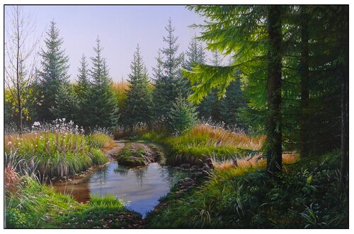 A ford at the edge of the forest Emil Mlynárčik