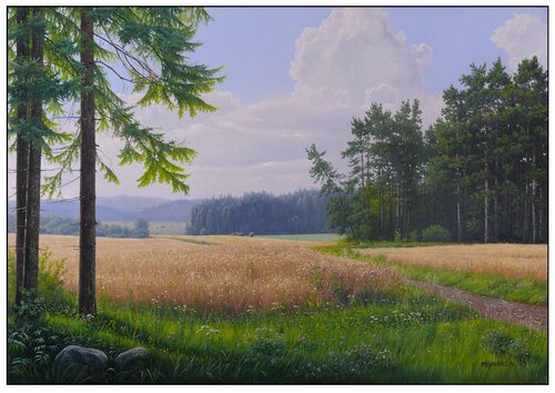 Ripening fields van Emil Mlynárčik, Schilderij te koop op Singulart