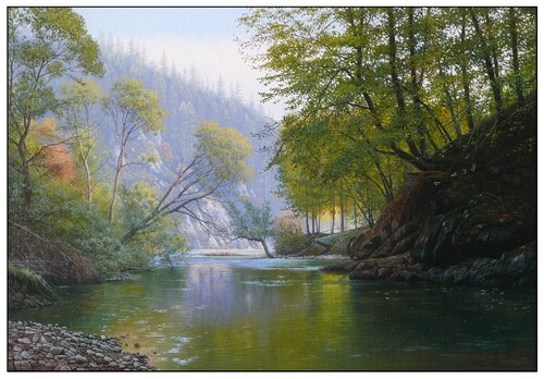 A bay under a rocky shore Emil Mlynárčik