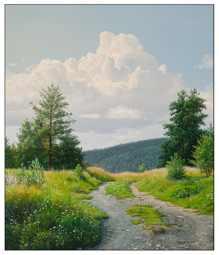 The story of the summer sky par Emil Mlynárčik, Peinture en vente sur Singulart