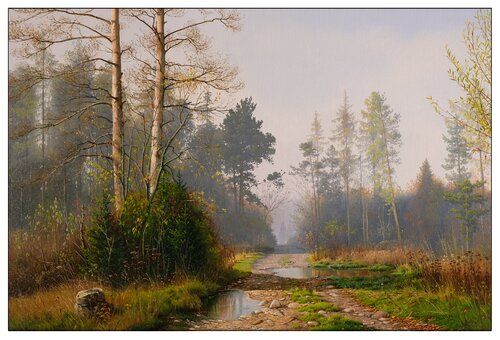 A morning moment of peace van Emil Mlynárčik, Schilderij te koop op Singulart