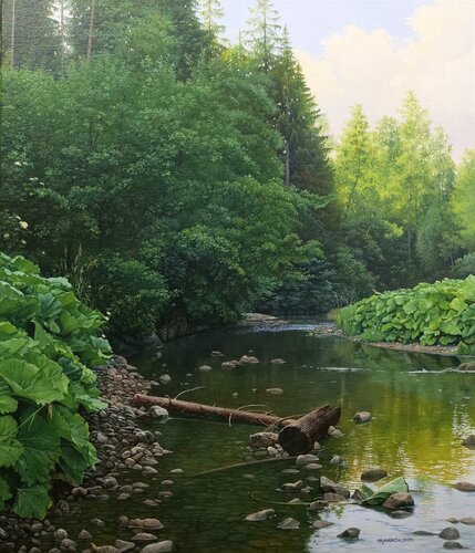Green Paradise di Emil Mlynárčik, Pittura in vendita su Singulart