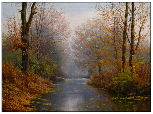 Autumn leaves par Emil Mlynárčik, Peinture en vente sur Singulart