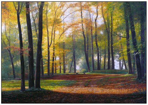 A brief moment of autumn afternoon van Emil Mlynárčik, Schilderij te koop op Singulart