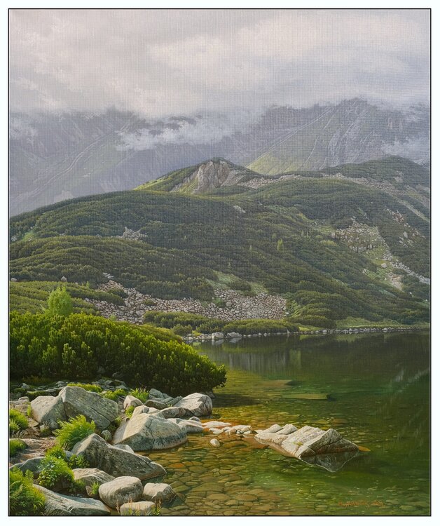 On the shore of a mountain lake Emil Mlynárčik