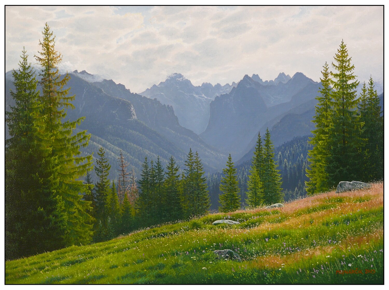 Summer in the mountains Emil Mlynárčik Originalgemälde zu verkaufen