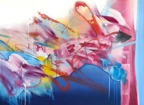 As Blue As Indigo van Emanuele Vittorioso, Schilderij te koop op Singulart