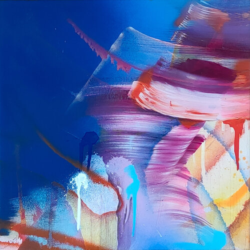 Wrapped In Blue di Emanuele Vittorioso, Pittura in vendita su Singulart