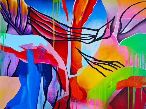 Neon Garden di Emanuele Vittorioso, Pittura in vendita su Singulart