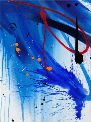 Blue Scraps 01 van Emanuele Vittorioso, Schilderij te koop op Singulart