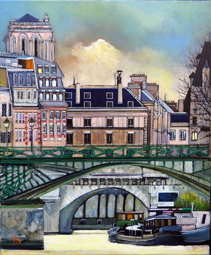 le pont des arts van Jean-Michel Yon, Schilderij te koop op Singulart