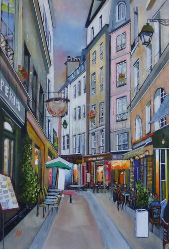 la rue animée van Jean-Michel Yon, Schilderij te koop op Singulart