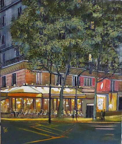 Paris night van Jean-Michel Yon, Schilderij te koop op Singulart