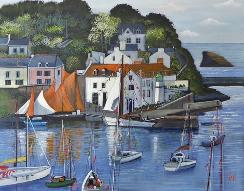 belle ile en mer van Jean-Michel Yon, Schilderij te koop op Singulart