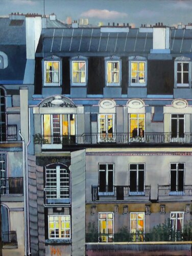 nuit Haussmanienne van Jean-Michel Yon, Schilderij te koop op Singulart