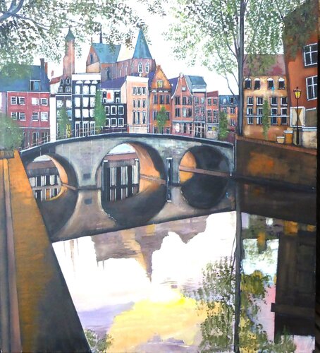 Amsterdam van Jean-Michel Yon, Schilderij te koop op Singulart