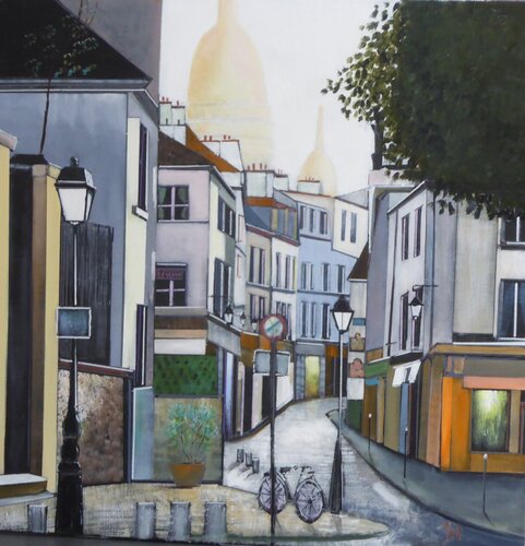 PETIT MATIN A MONTMARTRE di Jean-Michel Yon, Pittura in vendita su Singulart