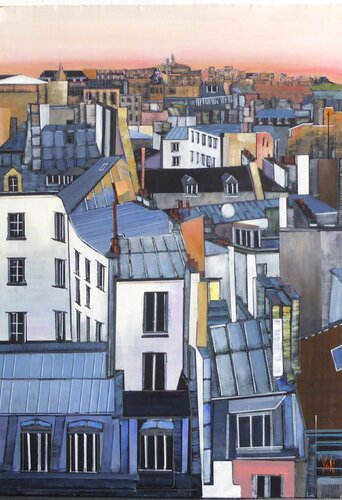 les lumieres de la ville de Jean-Michel Yon, Pintura a la venta en Singulart