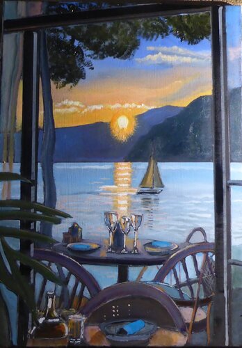 couicher de soleil von Jean-Michel Yon, Malerei kaufen auf Singulart