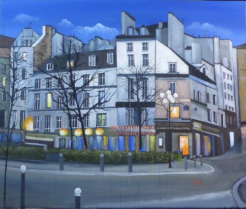 la contre secarpe paris di Jean-Michel Yon, Pittura in vendita su Singulart