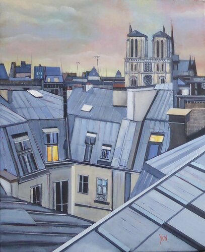 Paris s'eveille by Jean-Michel Yon, Painting for Sale on Singulart