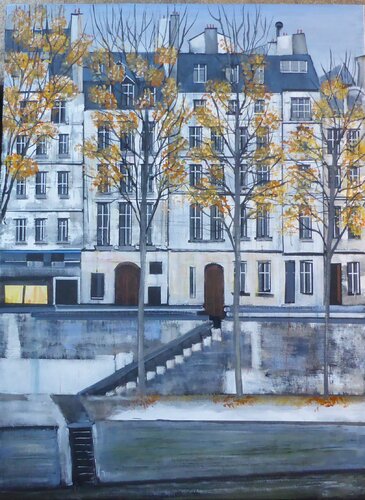 les quais Parisiens von Jean-Michel Yon, Malerei kaufen auf Singulart