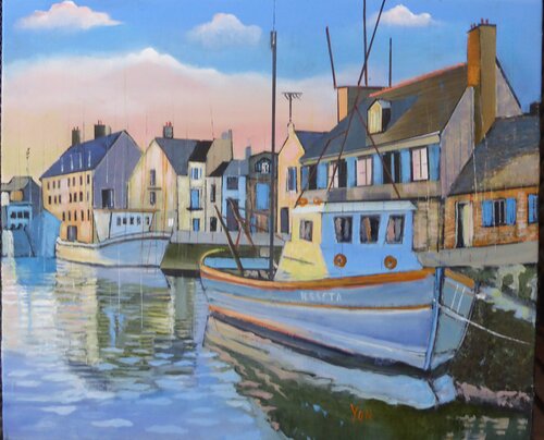 petit port vendeen van Jean-Michel Yon, Schilderij te koop op Singulart