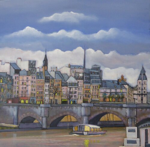 soir au pont neuf di Jean-Michel Yon, Pittura in vendita su Singulart