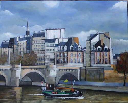 ile de la cité von Jean-Michel Yon, Malerei kaufen auf Singulart