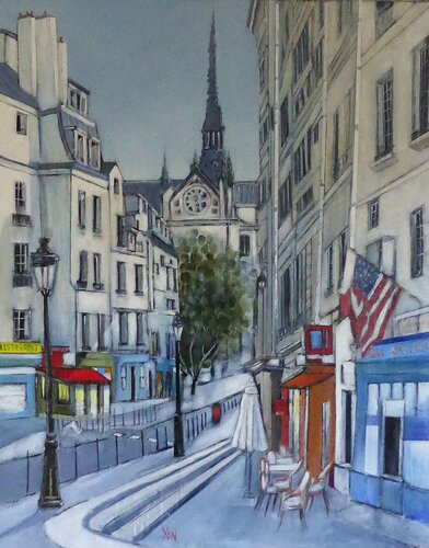 notre dame di Jean-Michel Yon, Pittura in vendita su Singulart