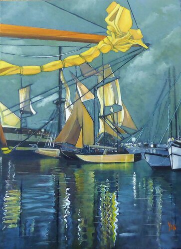 voiles de nuit di Jean-Michel Yon, Pittura in vendita su Singulart