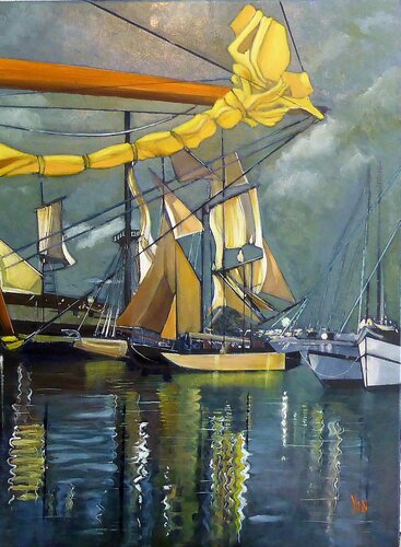 voiles de nuit par Jean-Michel Yon, Peinture en vente sur Singulart