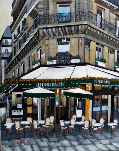 saint germain des prés van Jean-Michel Yon, Schilderij te koop op Singulart