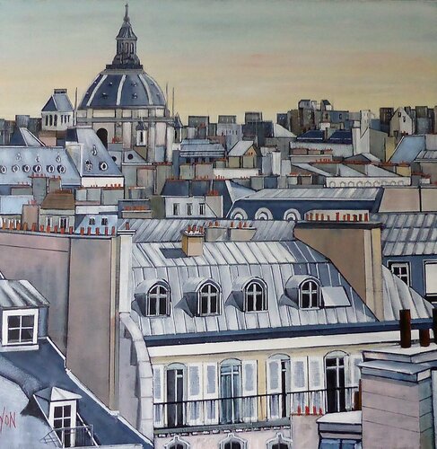 les toits parisiens van Jean-Michel Yon, Schilderij te koop op Singulart