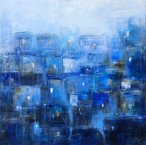 Grand bleu di Solveiga, Pittura in vendita su Singulart