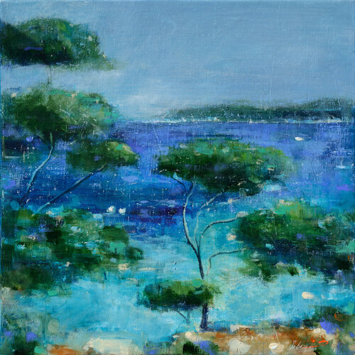 La plage bleue van Solveiga, Schilderij te koop op Singulart
