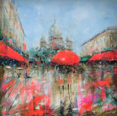 Montmartre afternoon van Solveiga, Schilderij te koop op Singulart